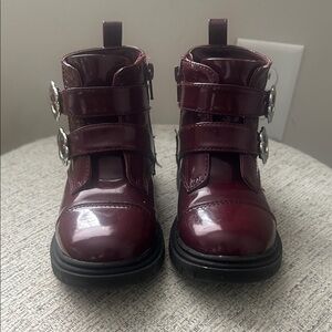 Sugar Kids Glossy Maroon Boots